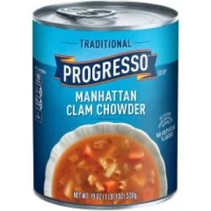 Traditional Progresso Manhattan Clam Chowder Soup – Canned